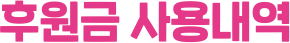 후원금 사용내역
